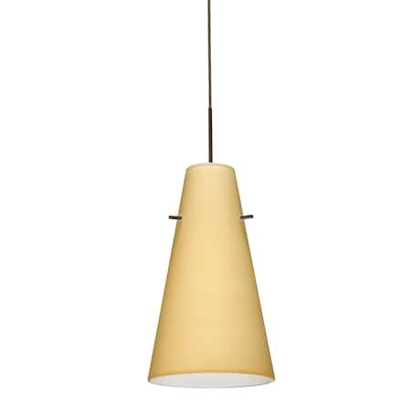 Cierro Cord Pendant, Vanilla Matte, Bronze Finish, 1x100W Incandescent